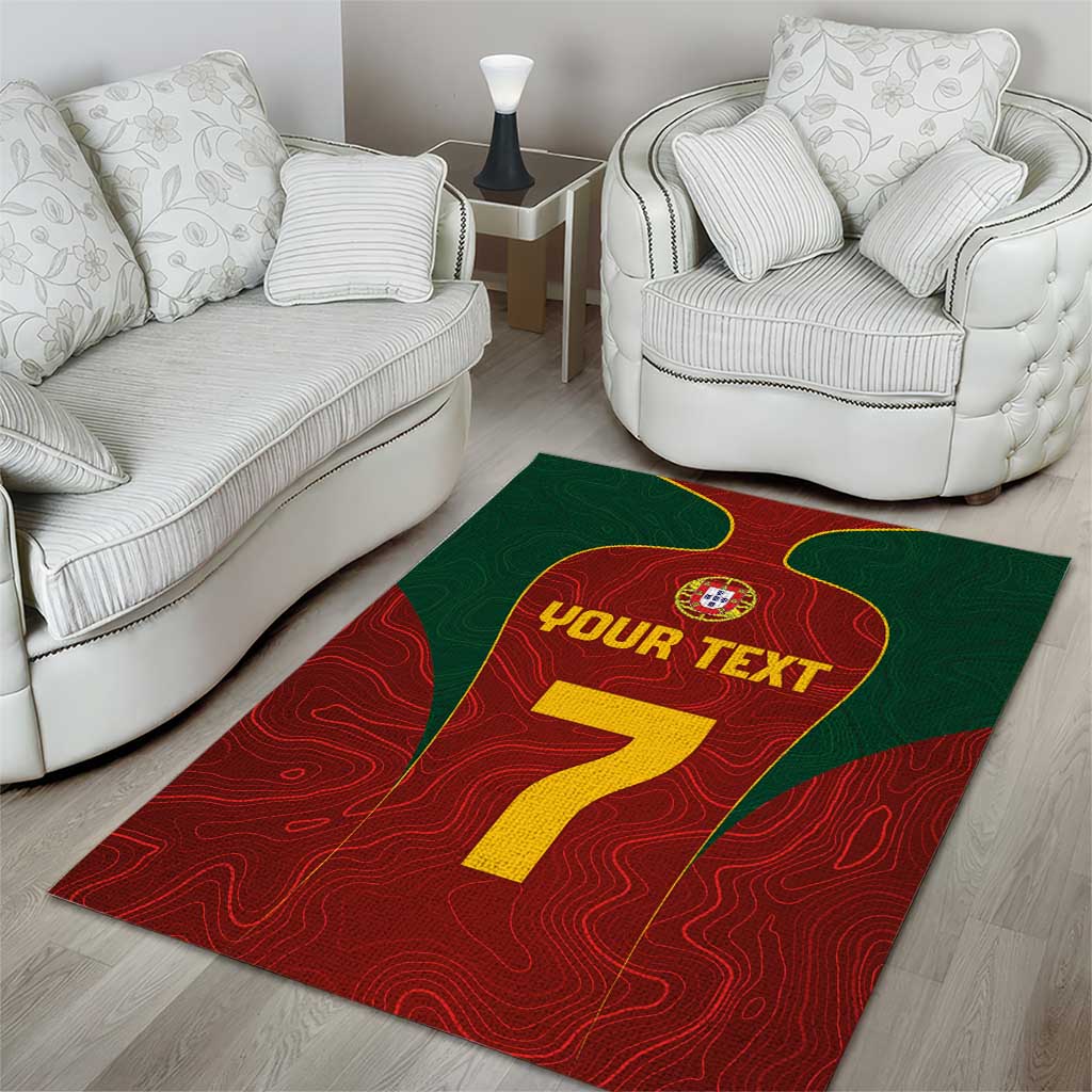 Custom Portugal Football Area Rug A Selecao das Quinas