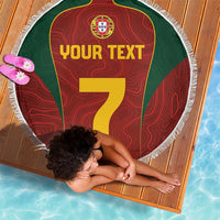 Custom Portugal Football Beach Blanket A Selecao das Quinas