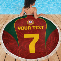 Custom Portugal Football Beach Blanket A Selecao das Quinas
