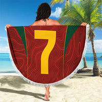 Custom Portugal Football Beach Blanket A Selecao das Quinas