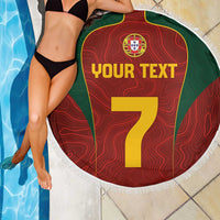 Custom Portugal Football Beach Blanket A Selecao das Quinas