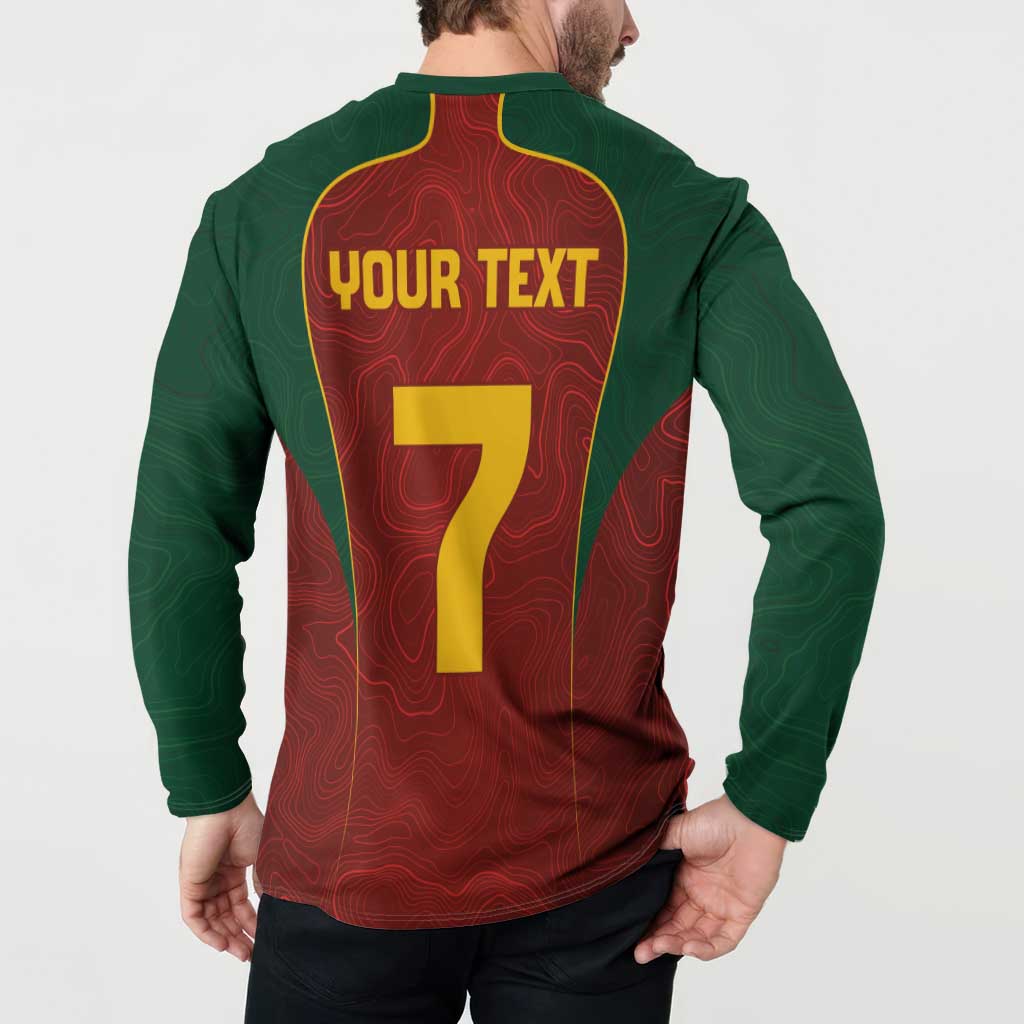 Custom Portugal Football Button Sweatshirt A Selecao das Quinas