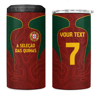 Custom Portugal Football 4 in 1 Can Cooler Tumbler A Selecao das Quinas