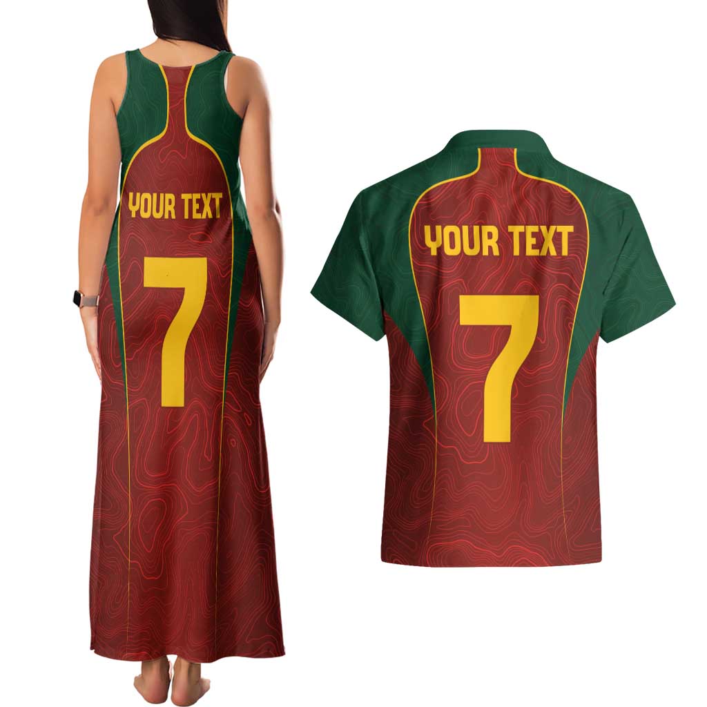 Custom Portugal Football Couples Matching Tank Maxi Dress and Hawaiian Shirt A Selecao das Quinas