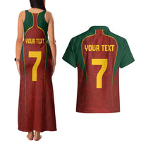 Custom Portugal Football Couples Matching Tank Maxi Dress and Hawaiian Shirt A Selecao das Quinas