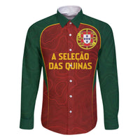 Custom Portugal Football Family Matching Off The Shoulder Long Sleeve Dress and Hawaiian Shirt A Selecao das Quinas