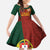 Custom Portugal Football Family Matching Off Shoulder Maxi Dress and Hawaiian Shirt A Selecao das Quinas
