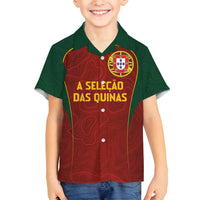 Custom Portugal Football Family Matching Off Shoulder Maxi Dress and Hawaiian Shirt A Selecao das Quinas