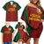 Custom Portugal Football Family Matching Off Shoulder Short Dress and Hawaiian Shirt A Selecao das Quinas