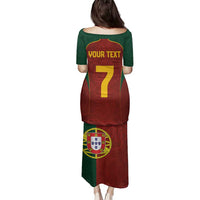 Custom Portugal Football Family Matching Puletasi and Hawaiian Shirt A Selecao das Quinas