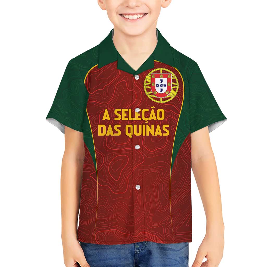 Custom Portugal Football Kid Hawaiian Shirt A Selecao das Quinas