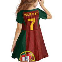 Custom Portugal Football Kid Short Sleeve Dress A Selecao das Quinas
