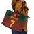 Custom Portugal Football Leather Tote Bag A Selecao das Quinas