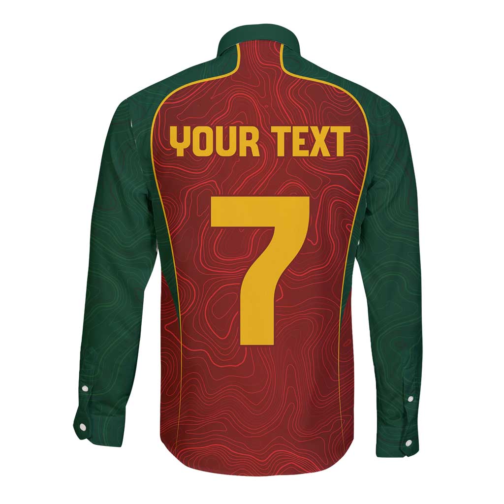 Custom Portugal Football Long Sleeve Button Shirt A Selecao das Quinas