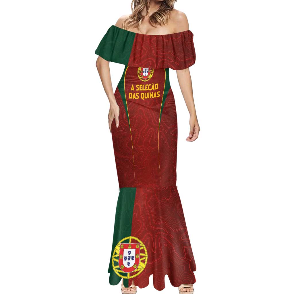 Custom Portugal Football Mermaid Dress A Selecao das Quinas