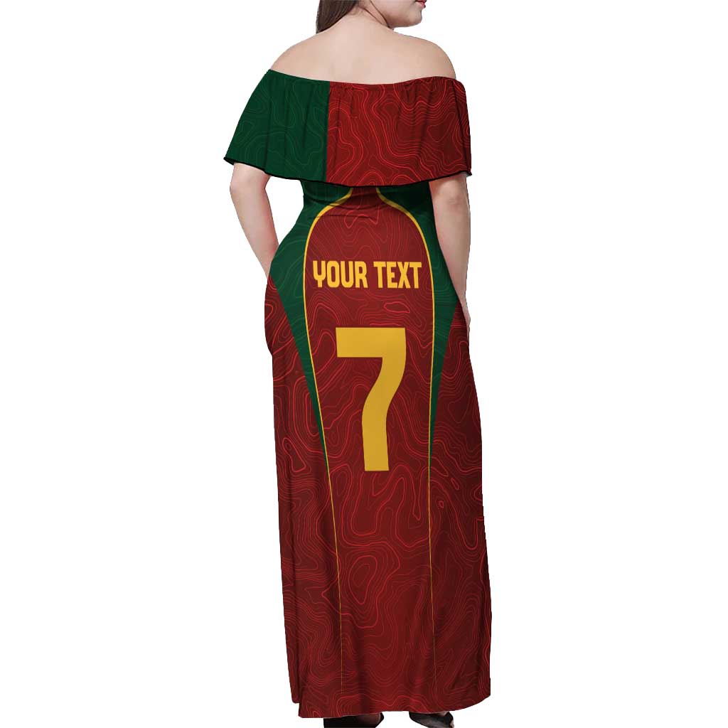 Custom Portugal Football Off Shoulder Maxi Dress A Selecao das Quinas