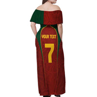 Custom Portugal Football Off Shoulder Maxi Dress A Selecao das Quinas
