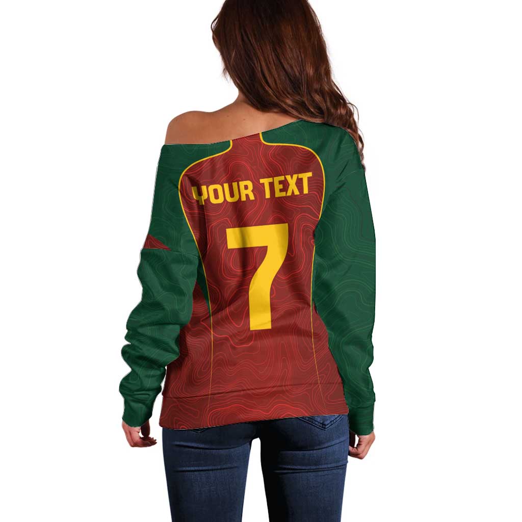 Custom Portugal Football Off Shoulder Sweater A Selecao das Quinas
