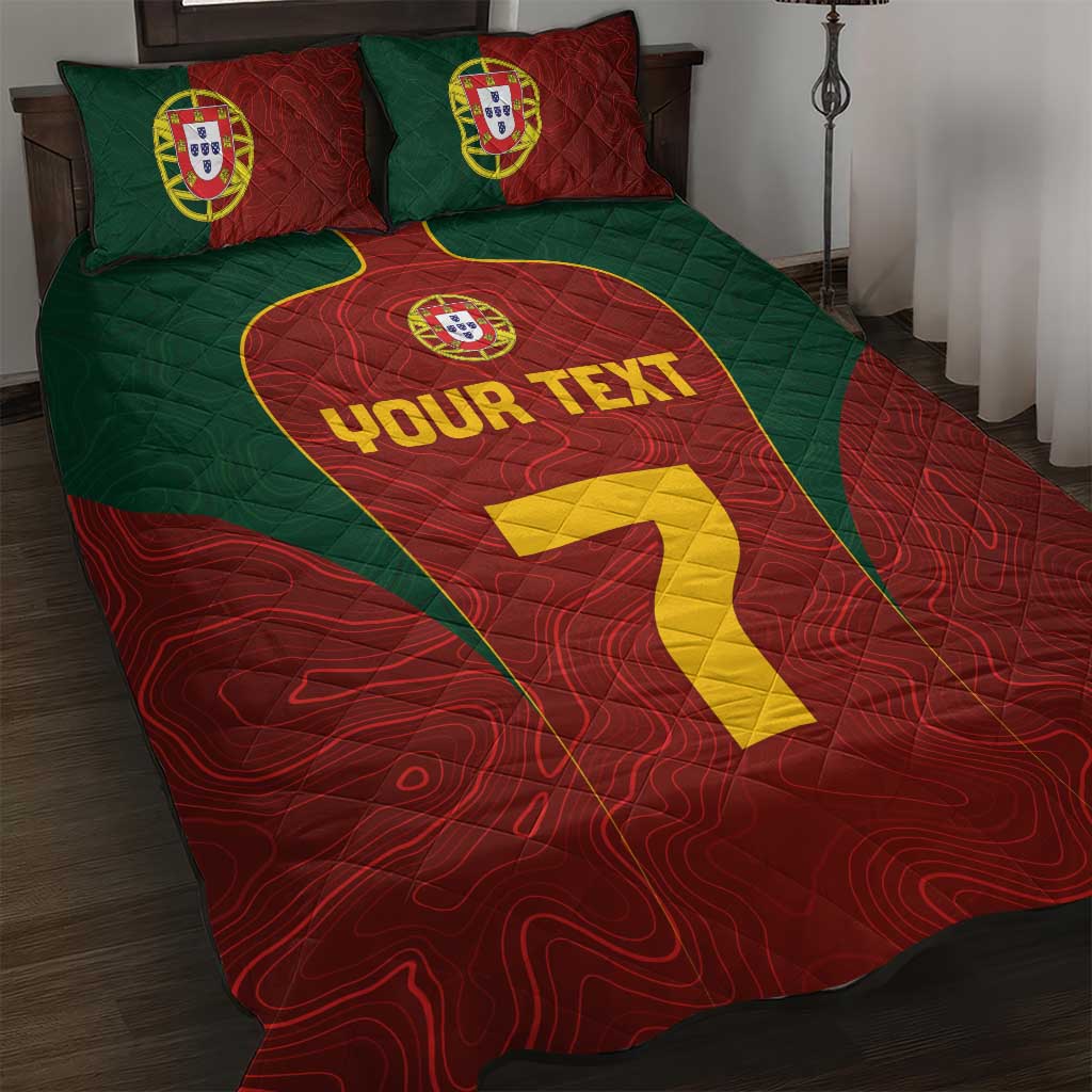 Custom Portugal Football Quilt Bed Set A Selecao das Quinas