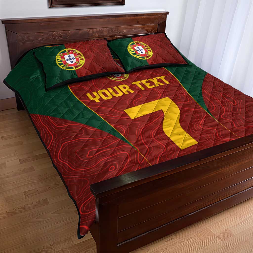 Custom Portugal Football Quilt Bed Set A Selecao das Quinas
