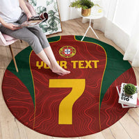 Custom Portugal Football Round Carpet A Selecao das Quinas