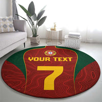 Custom Portugal Football Round Carpet A Selecao das Quinas