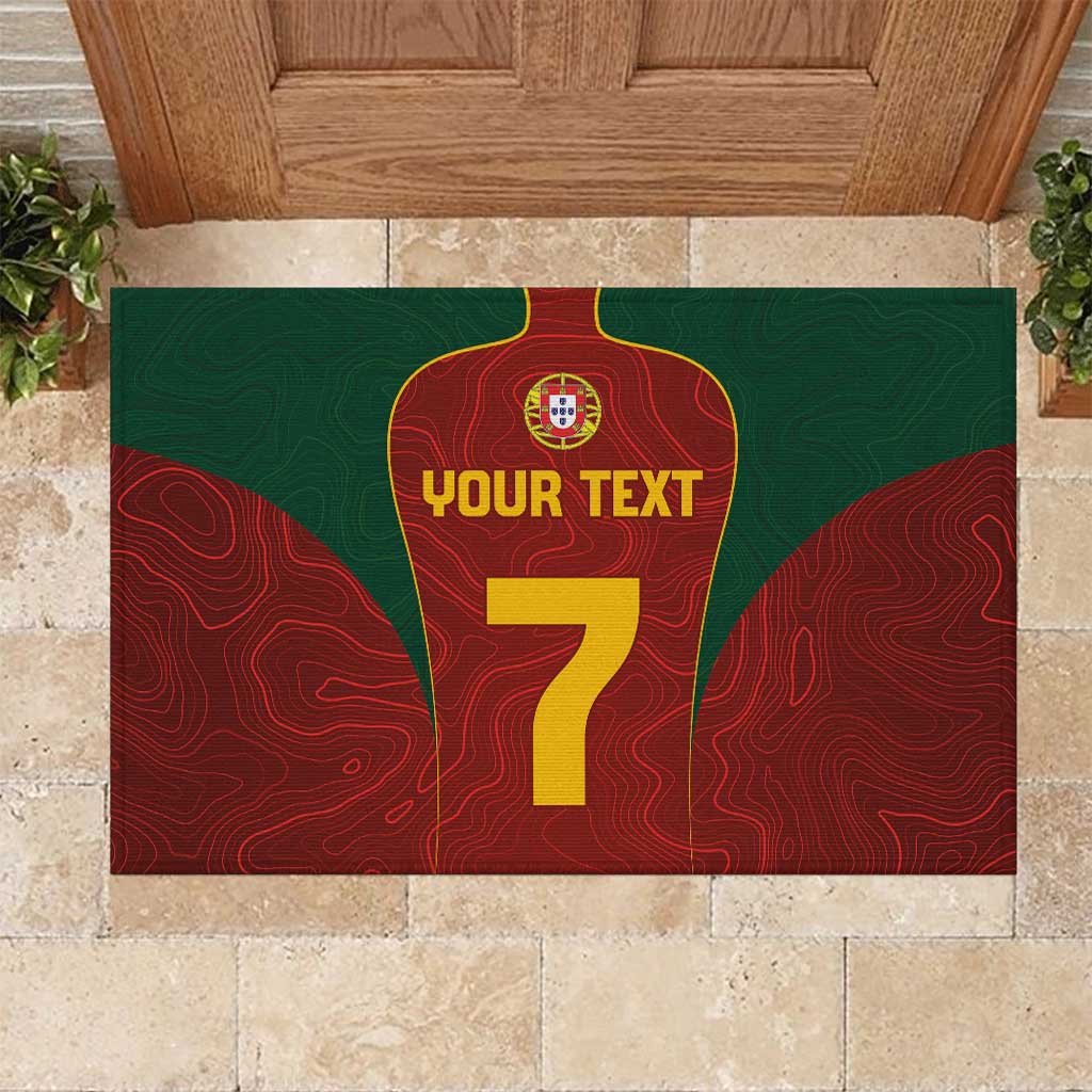 Custom Portugal Football Rubber Doormat A Selecao das Quinas