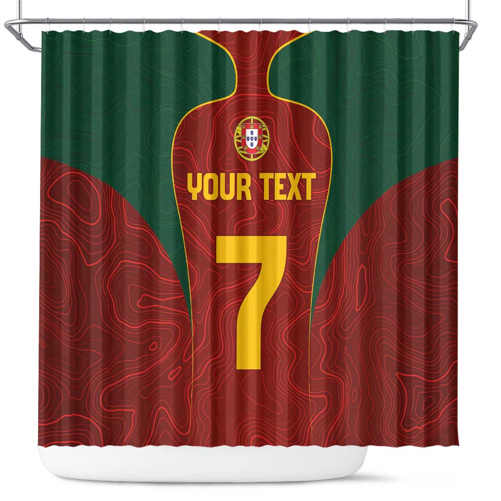 Custom Portugal Football Shower Curtain A Selecao das Quinas