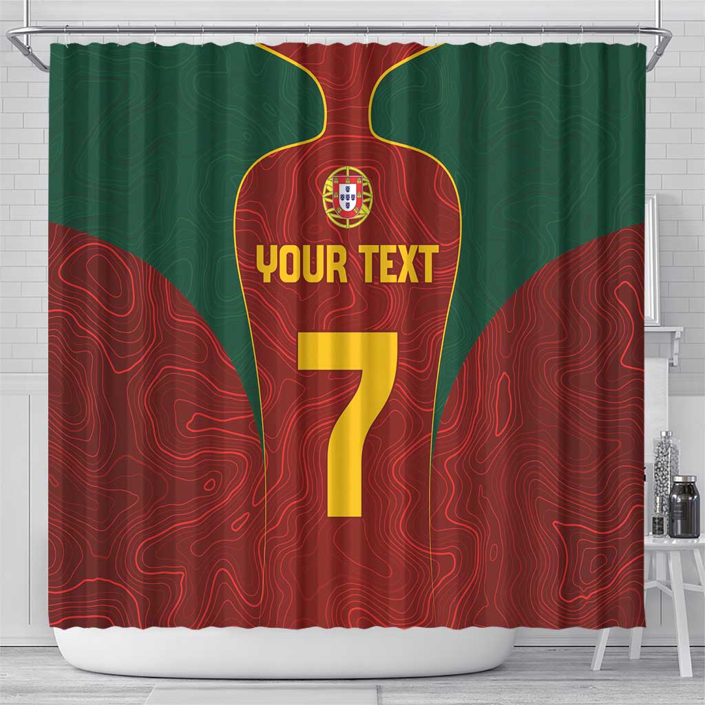 Custom Portugal Football Shower Curtain A Selecao das Quinas