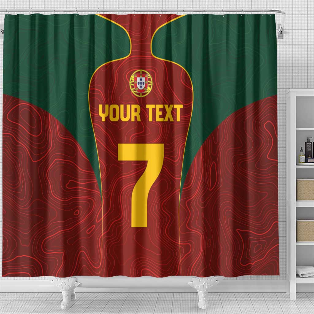 Custom Portugal Football Shower Curtain A Selecao das Quinas
