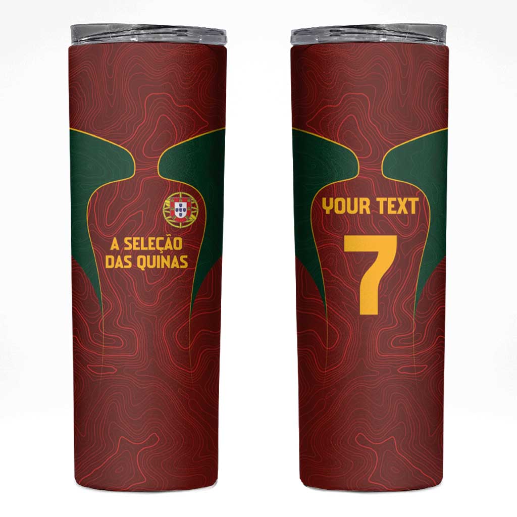 Custom Portugal Football Skinny Tumbler A Selecao das Quinas