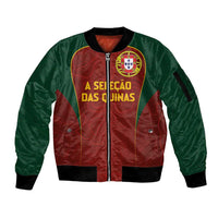 Custom Portugal Football Sleeve Zip Bomber Jacket A Selecao das Quinas