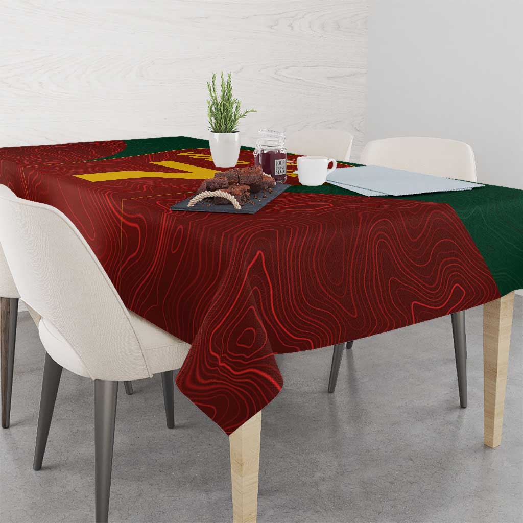 Custom Portugal Football Tablecloth A Selecao das Quinas