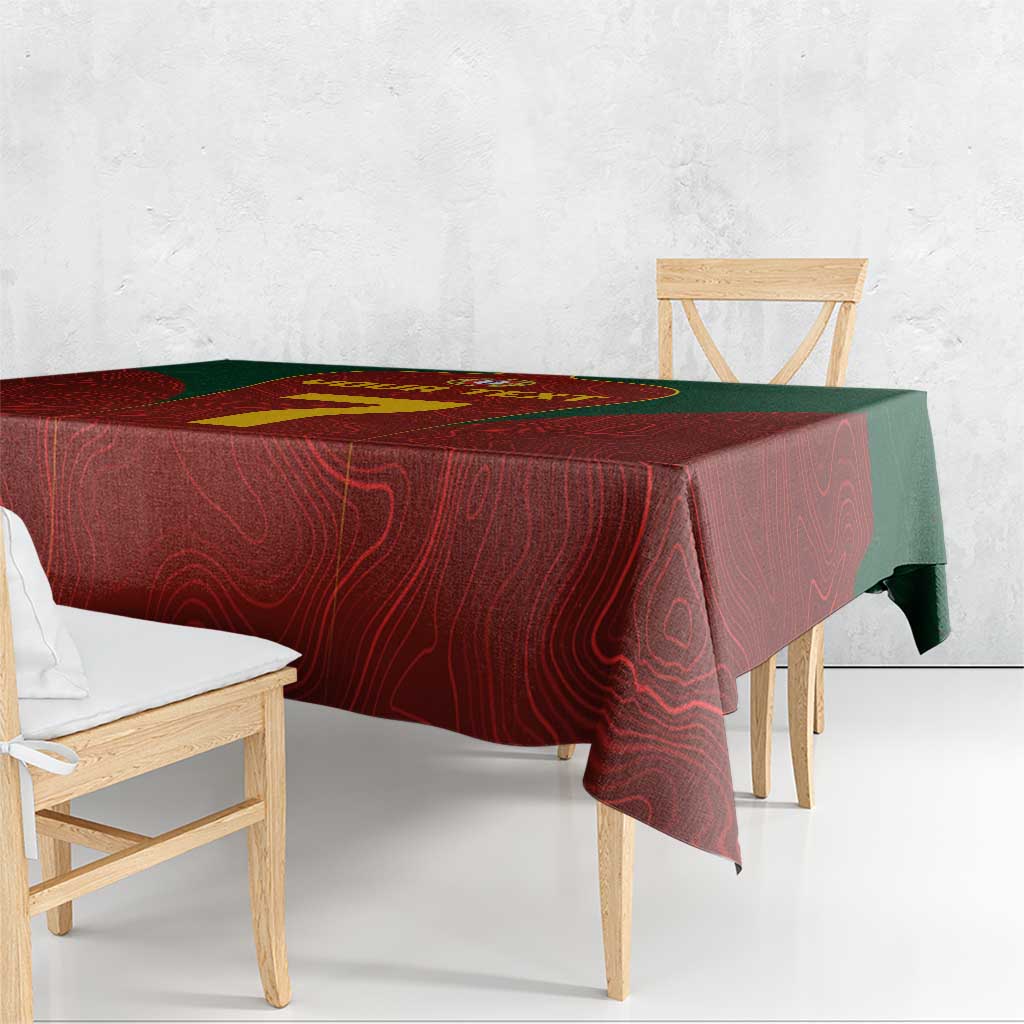 Custom Portugal Football Tablecloth A Selecao das Quinas