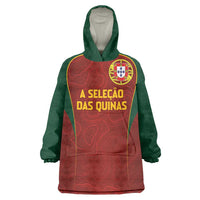Custom Portugal Football Wearable Blanket Hoodie A Selecao das Quinas