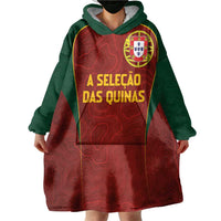 Custom Portugal Football Wearable Blanket Hoodie A Selecao das Quinas