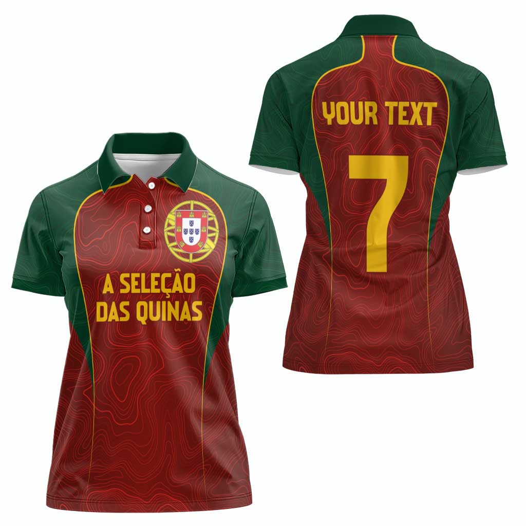 Custom Portugal Football Women Polo Shirt A Selecao das Quinas