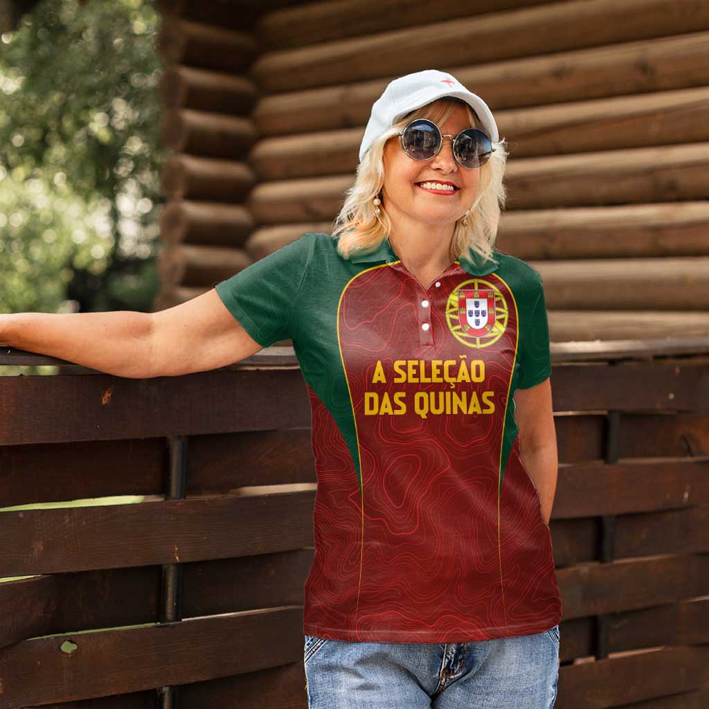 Custom Portugal Football Women Polo Shirt A Selecao das Quinas