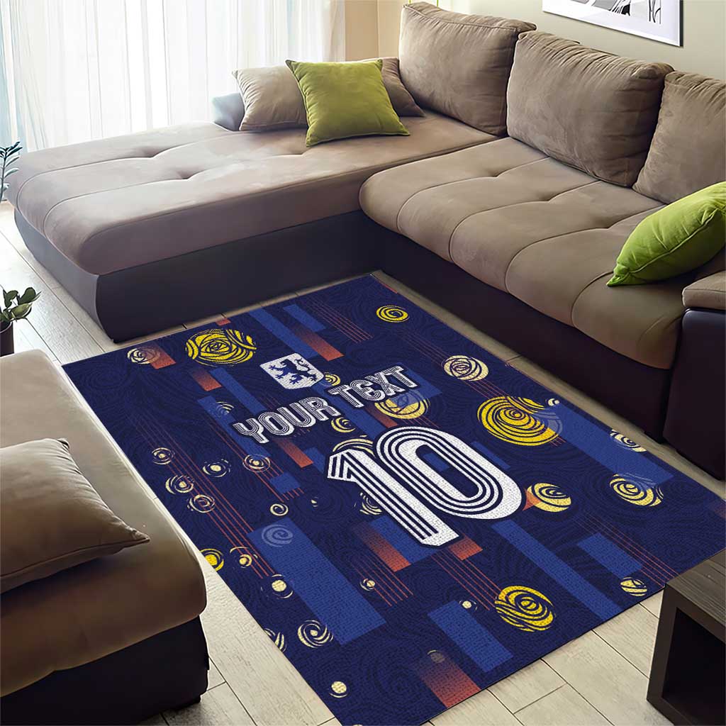 Custom Netherlands Football Area Rug Starry Night Style