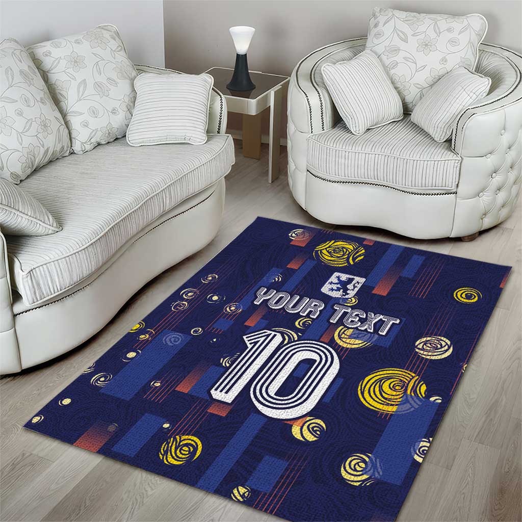 Custom Netherlands Football Area Rug Starry Night Style