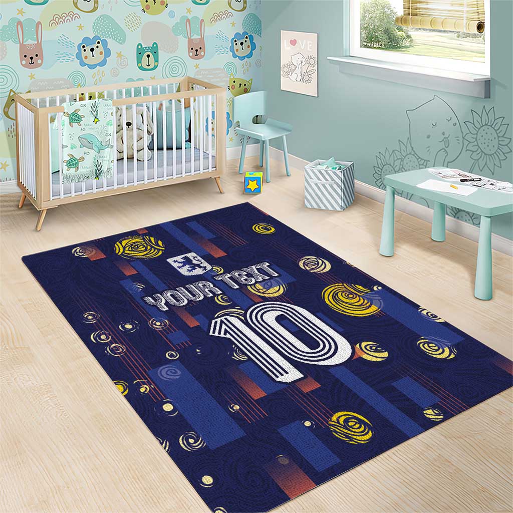 Custom Netherlands Football Area Rug Starry Night Style