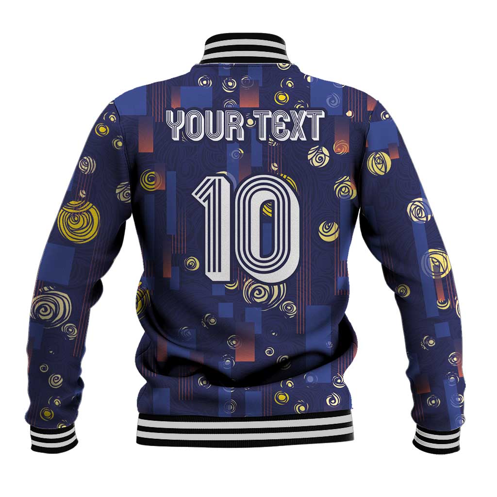 Custom Netherlands Football Baseball Jacket Starry Night Style