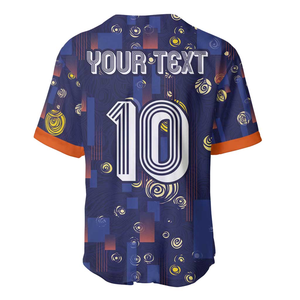 Custom Netherlands Football Baseball Jersey Starry Night Style
