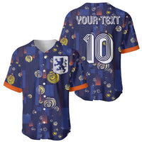 Custom Netherlands Football Baseball Jersey Starry Night Style