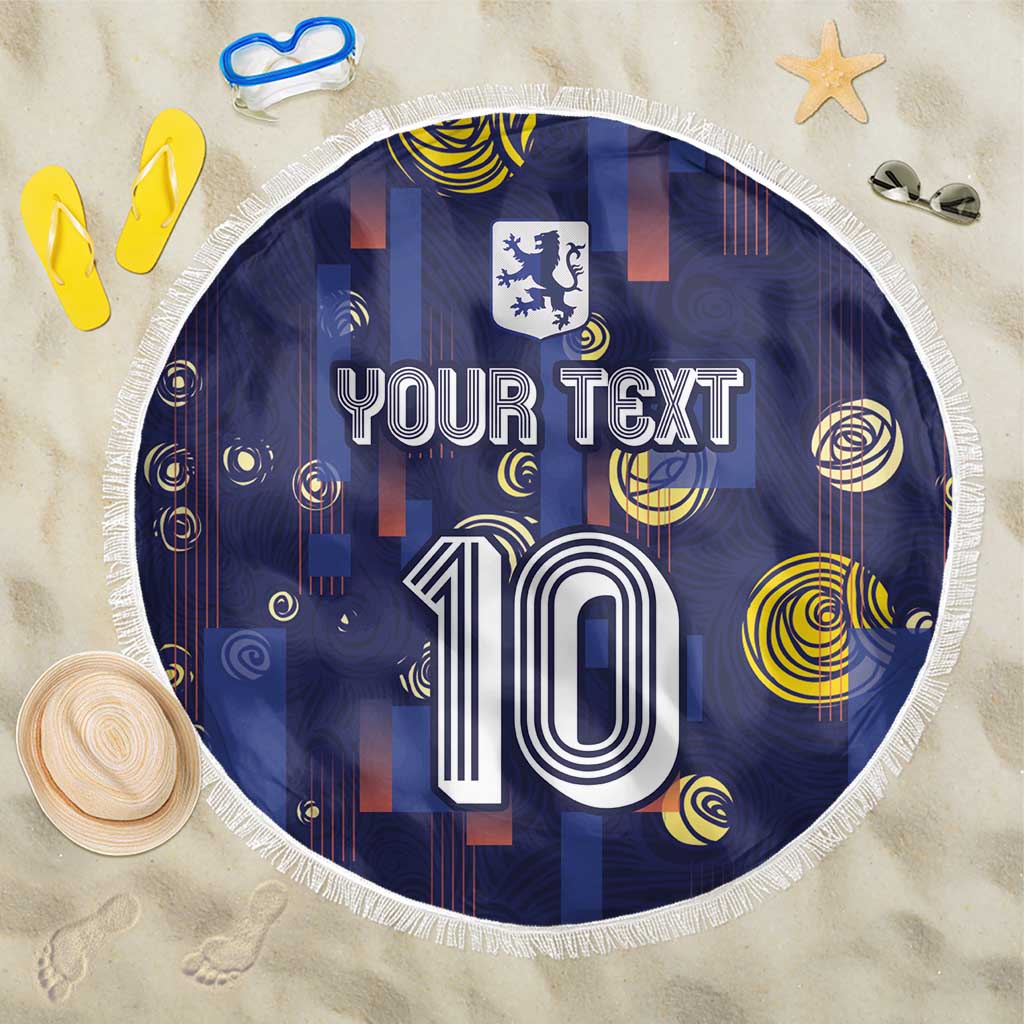 Custom Netherlands Football Beach Blanket Starry Night Style