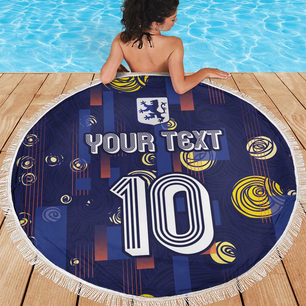 Custom Netherlands Football Beach Blanket Starry Night Style
