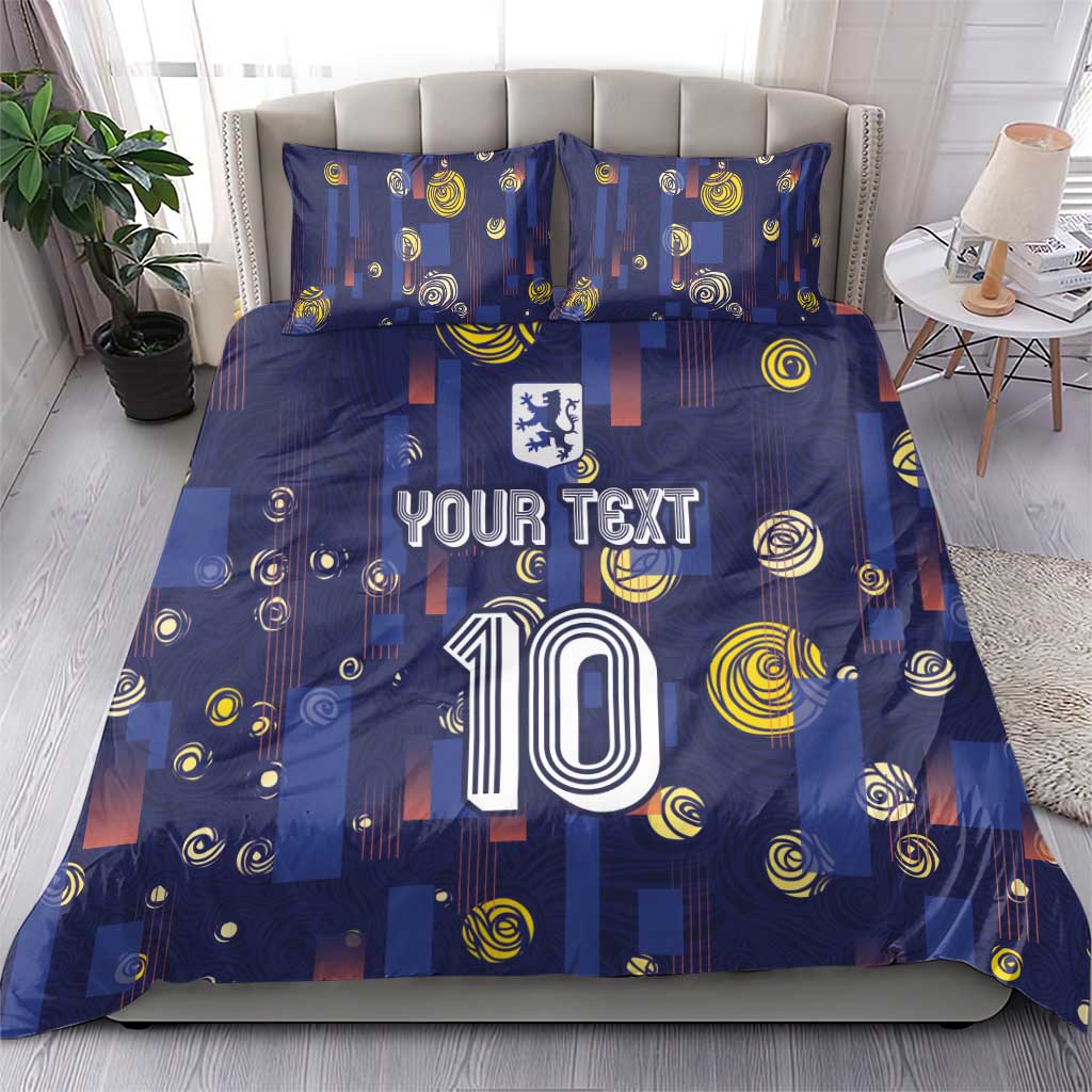 Custom Netherlands Football Bedding Set Starry Night Style