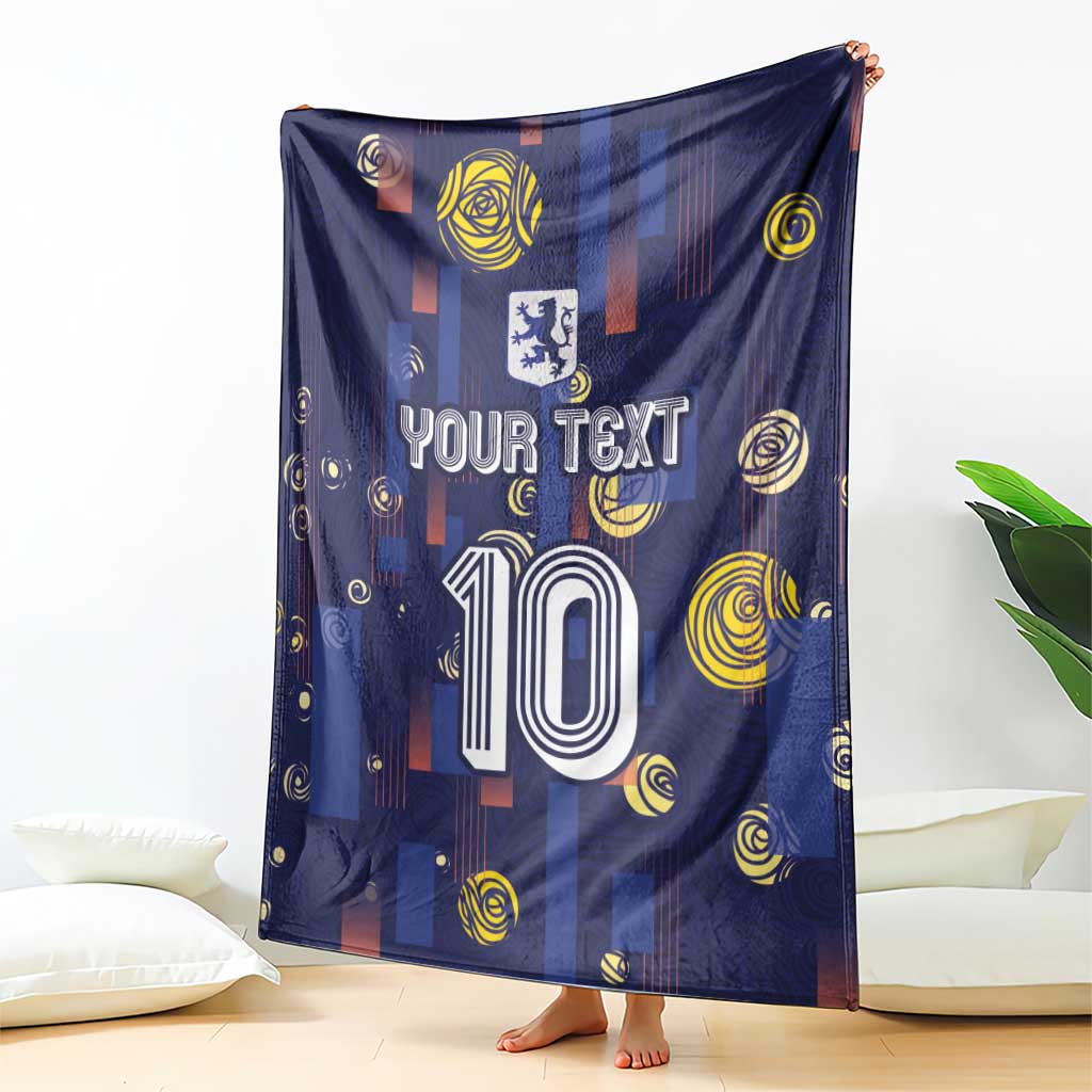 Custom Netherlands Football Blanket Starry Night Style