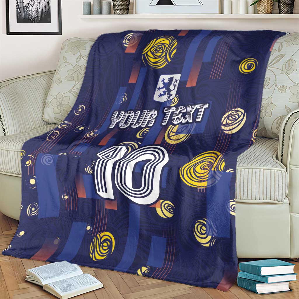 Custom Netherlands Football Blanket Starry Night Style