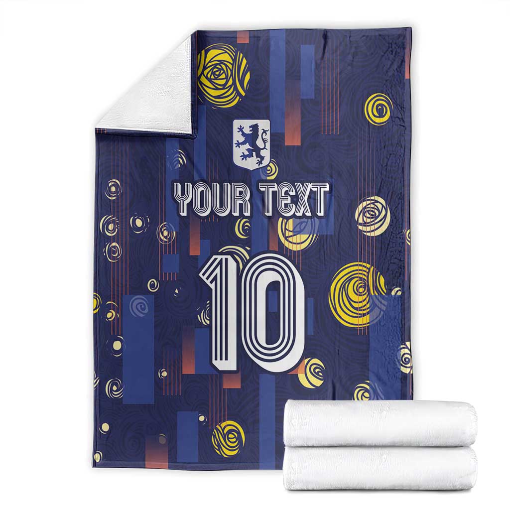 Custom Netherlands Football Blanket Starry Night Style